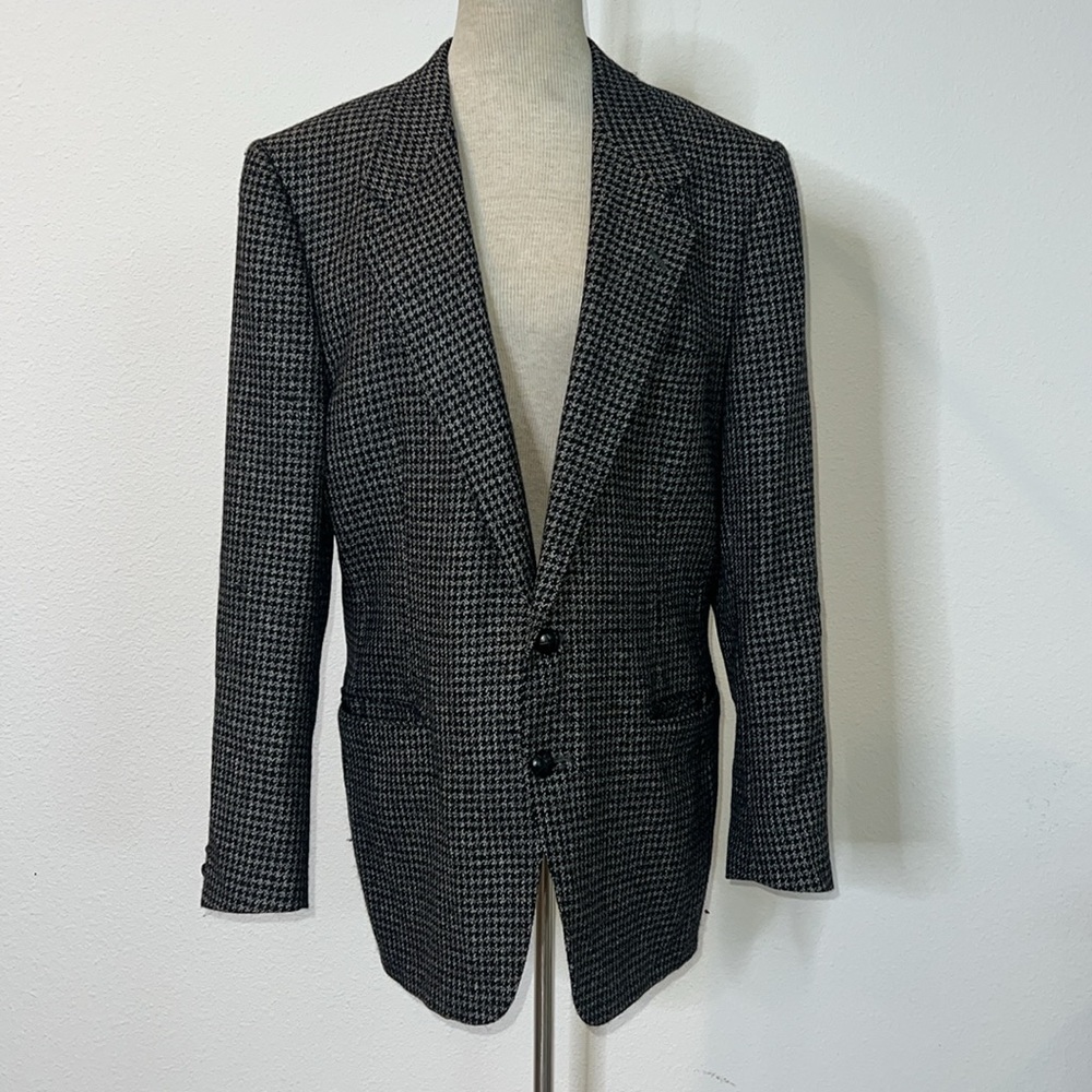 Lanvin Houndstooth Wool Suitcoat Sportcoat
